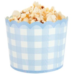 8 piccoli vasi blu Vichy smerlati. n1
