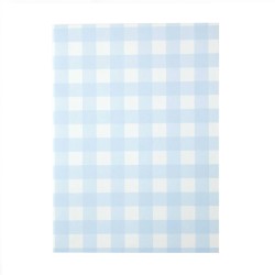 Grande scatola per feste a quadretti blu smerlati. n3