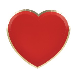 8 piatti cuore rosso