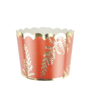 8 piccoli vasi in terracotta smerlata e oro