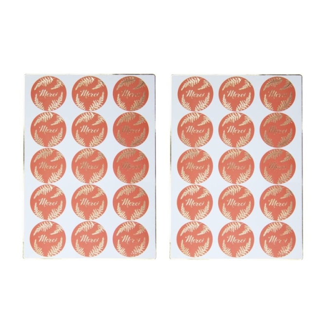 10 Etichette Regalo - Terracotta e Oro 