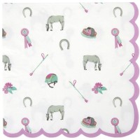 Contiene : 1 x 16 tovaglioli festonati cavallo