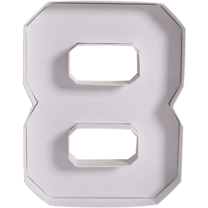 Vassoio bianco per antipasti / dessert con numero 8 - 26 cm 