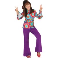 Travestimento Hippie Psichedelico - Bambina 5-6 anni