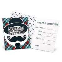 8 Inviti Little Man Moustache