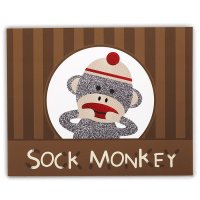 4 Tovagliette con gioco sul retro - Sock Monkey