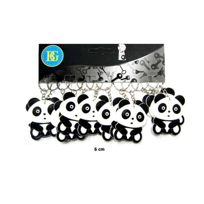 1 portachiavi Panda 2D (4, 5 cm) - Gomma 
