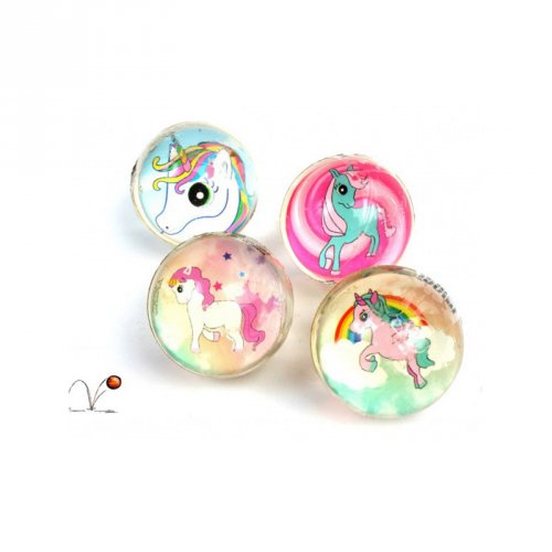 1 Mini Unicorn Bouncing Ball (2,5 cm) 