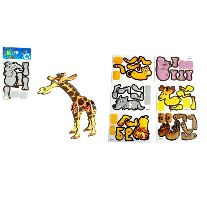 Mini Puzzle 3D - Animali dello Zoo (10.5 cm) 