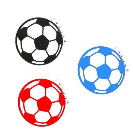 1 taccuino con pallone da calcio 