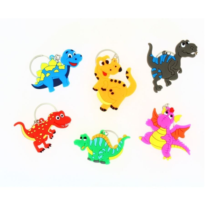 1 portachiavi dinosauro - 6 cm 