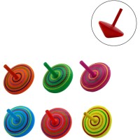 1 Trottola a spirale Ø 4 cm - Legno