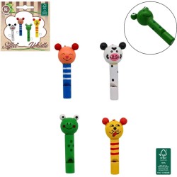 1 Fischietto in legno a forma di animale - 7 cm. n�1