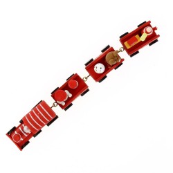 Decorazione da Tavolo Piccolo Treno Rosso (20 x 5 cm) - Legno. n2