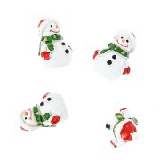 4 Mini pupazzi di neve decorativi Mini (3 cm) - Resina