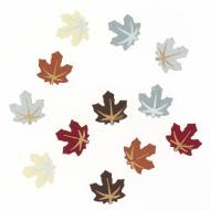 12 Mini foglie d'autunno (2 cm) - Legno