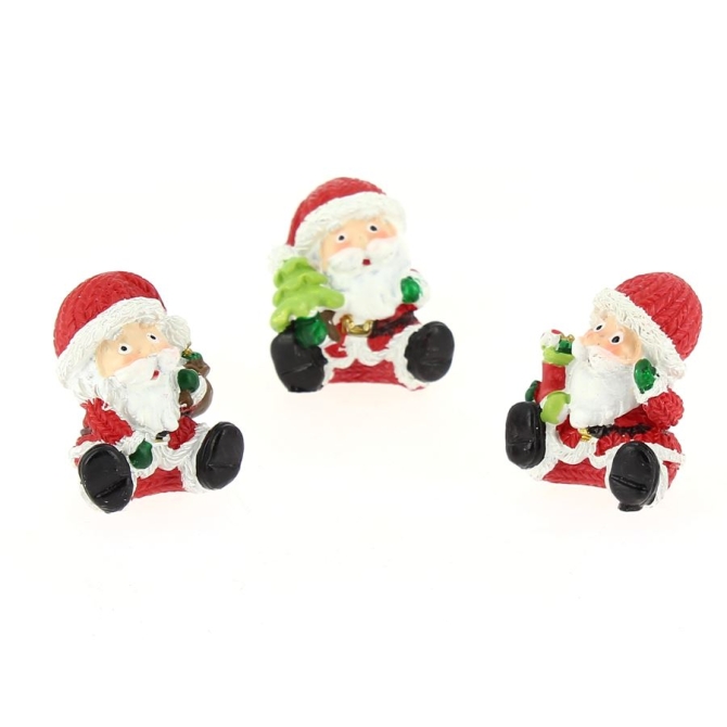 1 Babbo Natale seduto (3 cm) - Resina 