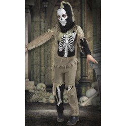 Costume Scheletro Zombie Con Cappuccio. n°1