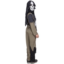 Costume Scheletro Zombie Con Cappuccio. n°2