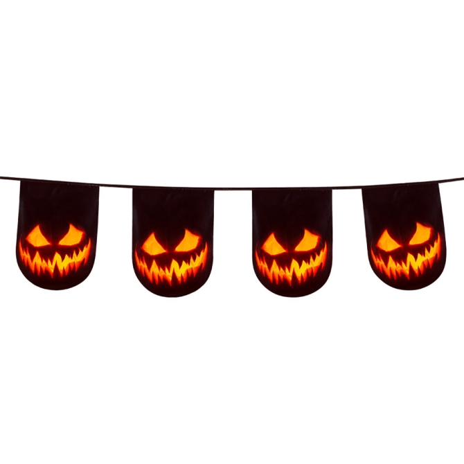 Ghirlanda di stendardi di zucca spettrale 