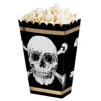 4 Contenitori per popcorn - Pirata Nero/Oro