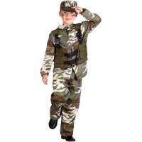 Travestimento Soldato militare Camouflage 10-12 anni