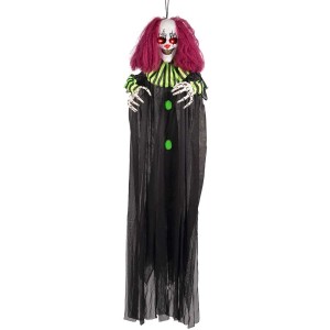 Lampada a sospensione Clown terrificante - Occhi luminosi e sonori (130 cm)