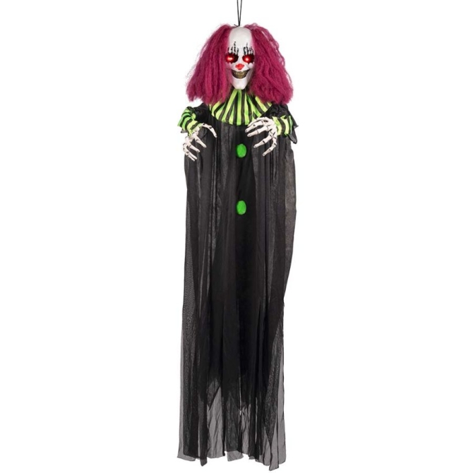 Lampada a sospensione Clown terrificante - Occhi luminosi e sonori (130 cm) 