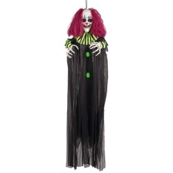 Lampada a sospensione Clown terrificante - Occhi luminosi e sonori (130 cm). n1