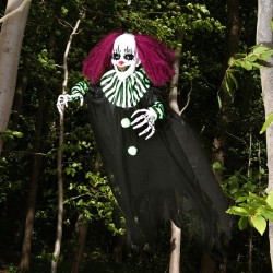 Lampada a sospensione Clown terrificante - Occhi luminosi e sonori (130 cm). n2