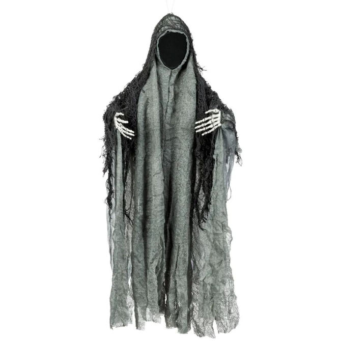 Piccola decorazione fantasma nero senza volto 