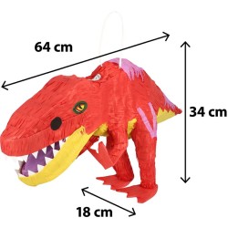 Pi�ata a forma di T-Rex rosso. n�2