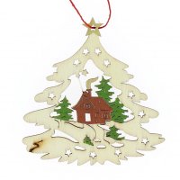 Albero di Natale da Appendere (8,5 cm) - Legno