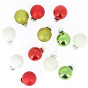 12 Piccole palle Felice Natale (3 cm) - Vetro