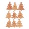 9 adesivi di abete arancione glitterato (4 cm) - Legno images:#0