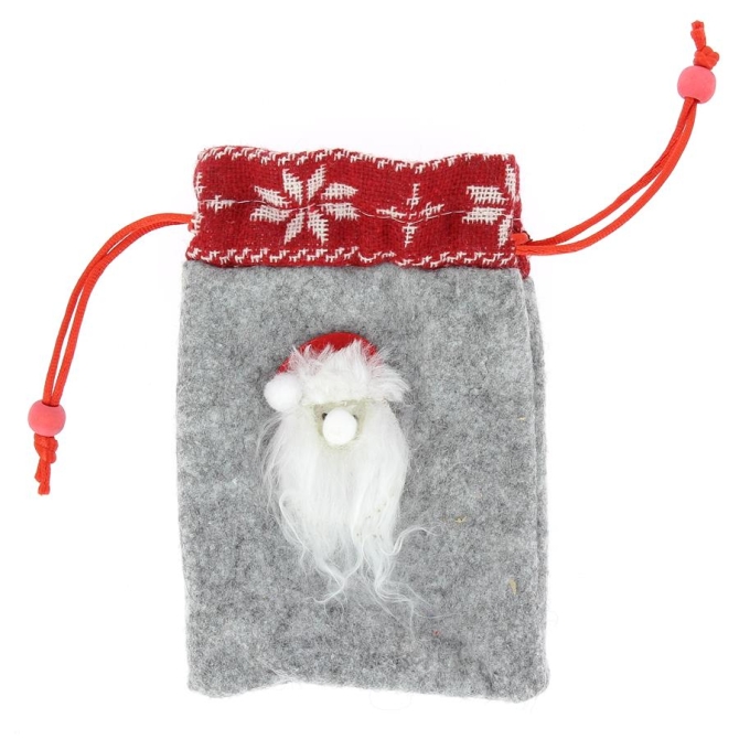 Gift Bag Piccola Babbo Natale (15 cm) - Feltro 