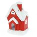 Portalumino con Casa Rossa  N°2 (14 cm) - Ceramica. n°1