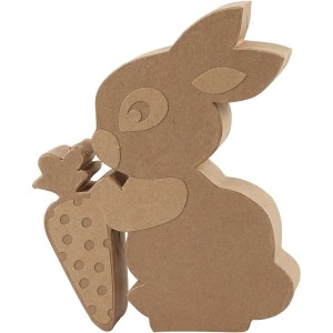 Coniglio da decorare (18 cm) - Cartone