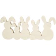 5 Coniglietti da Decorare (30 cm) - Legno