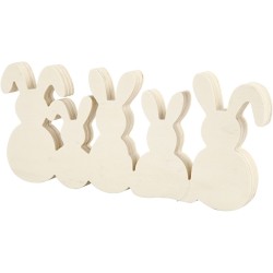 5 Coniglietti da Decorare (30 cm) - Legno. n1