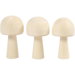 3 funghi in legno. n2