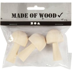 3 funghi in legno. n4