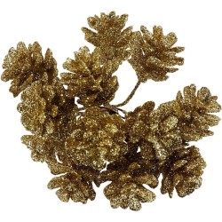 Bouquet di pigne artificiali - Oro. n1