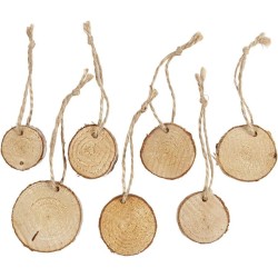 7 Tondi di legno da appendere. n1