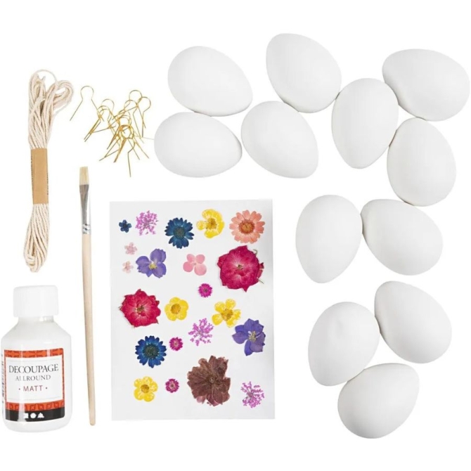 Kit DIY - Uova di Pasqua di fiori secchi 