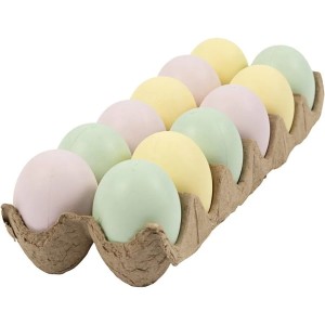 12 uova di Pasqua pastello - Plastica