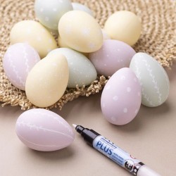12 uova di Pasqua pastello - Plastica. n2