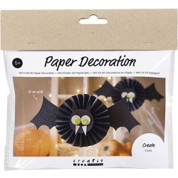 Mini kit di decorazioni fai da te in carta - Pipistrello di Halloween. n1