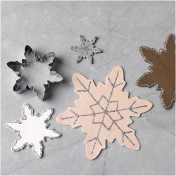 Set di 4 tagliabiscotti - Fiocco di neve. n1