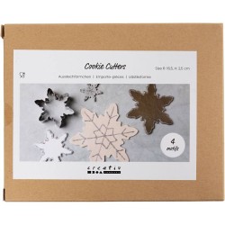 Set di 4 tagliabiscotti - Fiocco di neve. n2
